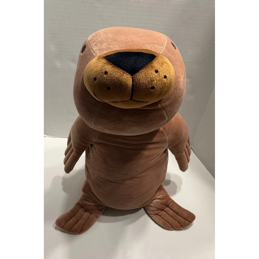 Pillowfort Weighted Plush Brown Seal Throw Pillow - 3 lbs - Anxiety Plush - Picture 3 of 3